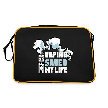 Saved My Life Vape Store Owner Gift - Retro Bag - black/gold - Back