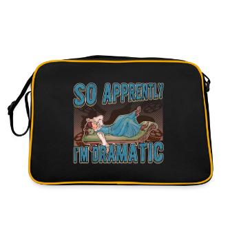 So Apprently I'm Dramatic Acting Theater - Retro Tasche - Schwarz/Gold - Hinten