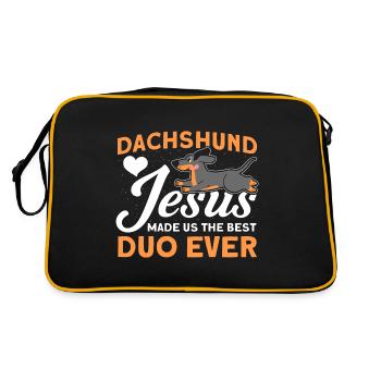 Dachshund Dachshund Dachshund Mama Dachshund Pet - Retro Bag - black/gold - Back