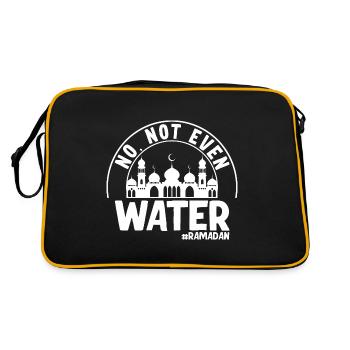 Nein nicht einmal Wasser Ramadan - Retro Tasche - Schwarz/Gold - Hinten