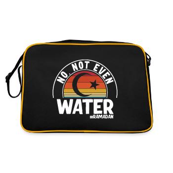 Nein nicht einmal Wasser Ramadan - Retro Tasche - Schwarz/Gold - Hinten