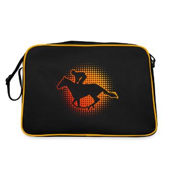 Équitation de chasse hommes Équitation dames Saut d'obstacles - Sac Retro - noir/or - Dos