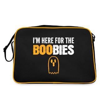 Ici pour un cadeau de personne drôle - Sac Retro - noir/or - Dos