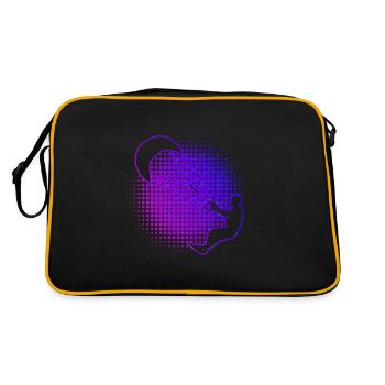 Kitesurfing Kitesurfen Kite Kitesurf Kitesurfer - Retro Bag - black/gold - Back