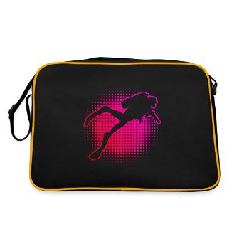 Diving Scuba Diving Diving Scuba Divers - Retro Bag - black/gold - Back