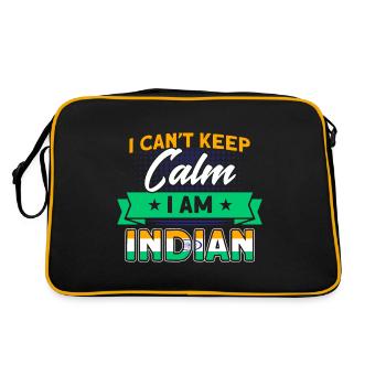 Indien Indische Wurzeln Geschenk - Retro Tasche - Schwarz/Gold - Hinten