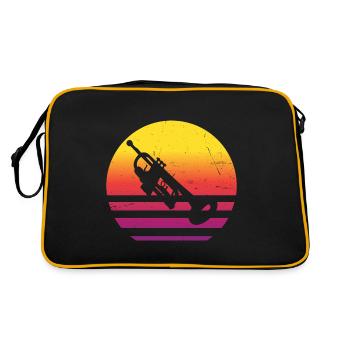 Trompeter Trompeten Spieler Herren Damen - Retro Tasche - Schwarz/Gold - Hinten
