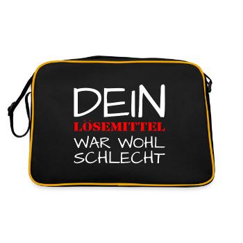 Maler Lackierer dein lösemittel war wohl schlecht - Retro Tasche - Schwarz/Gold - Hinten