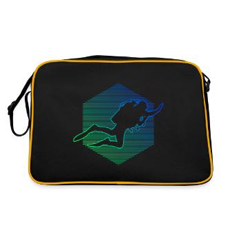 Plongée Scuba Divers Scuba Diver Plongeurs - Sac Retro - noir/or - Dos