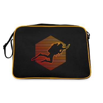 Scuba Divers Scuba Diving Scuba Diver - Retro Bag - black/gold - Back