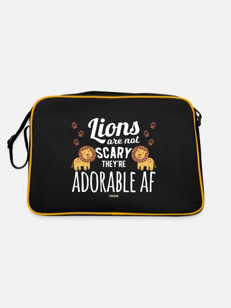J’adore les lions - Sac Retro - noir/or - Dos