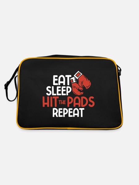 Boxsport Boxing - Retro Tasche - Schwarz/Gold - Hinten