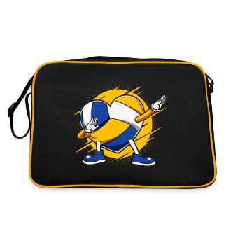 Kids Dabbing Volleyball Player Beach Volleyball - Retro Bag - black/gold - Back