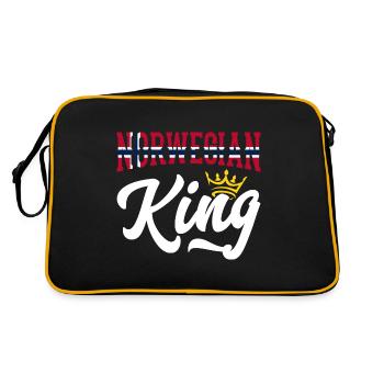 Norwegian King Norway Norwegian Norway Flag - Retro Bag - black/gold - Back