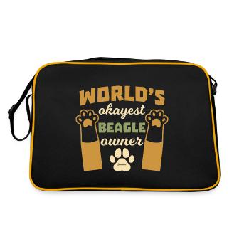 Beagle owners - Retro Bag - black/gold - Back