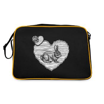 Hasenzucht "Hase Mümmelmann" Hasenliebe Kaninchen - Retro Bag - black/gold - Back