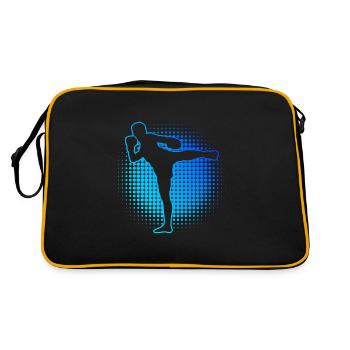 Boxeur thaïlandais Boxe thaïlandaise Muay Thai Boxe thaïlandaise Boxe thaïlandaise - Sac Retro - noir/or - Dos