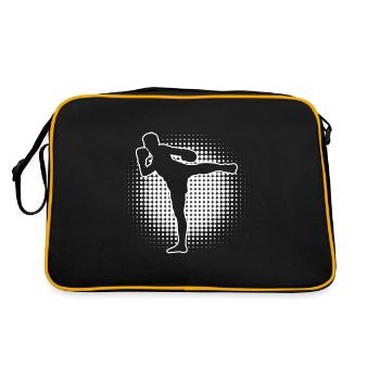Boxeur thaïlandais Boxe thaïlandaise Muay Thai Boxe thaïlandaise Boxe thaïlandaise - Sac Retro - noir/or - Dos