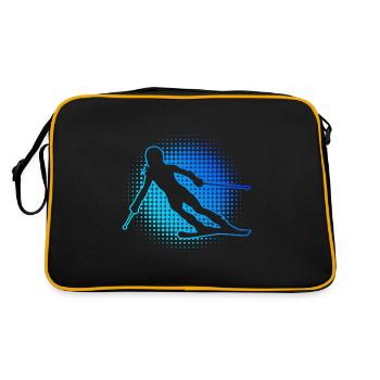 Freestyle skier skier skier winter sports - Retro Bag - black/gold - Back