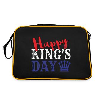 Jour des Rois Joyeux Jour du Roi Drapeau néerlandais - Sac Retro - noir/or - Dos