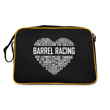 Barrel Racing - Heart - Retro Bag - black/gold - Back
