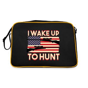 I Wake Up To Hunt - Retro Bag - black/gold - Back
