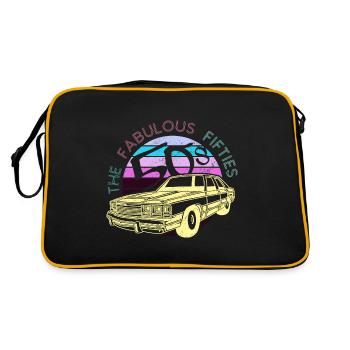 Die glorreichen 50er - Retro - Retro Tasche - Schwarz/Gold - Hinten