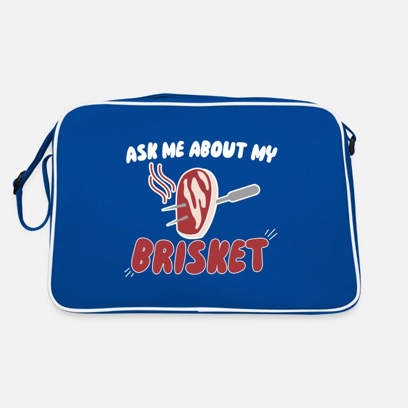 Fragen Sie mich nach meiner Brisket Retro Tasche