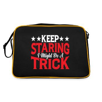 Keep Staring I Might Do A Trick 16 - Retro Bag - black/gold - Back