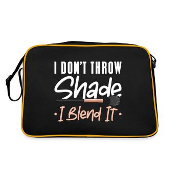 Ich werfe keinen Schatten - Retro Tasche - Schwarz/Gold - Hinten