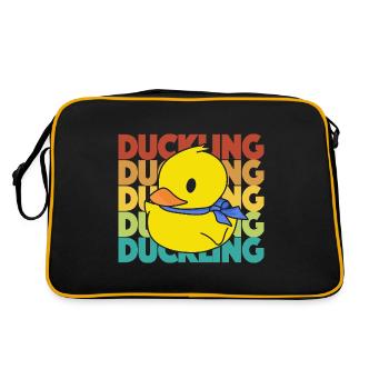 Poussins de canard aux couleurs Reto - Canards jaunes - Sac Retro - noir/or - Dos
