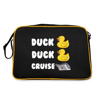Duck Duck Cruise - Retro Tasche - Schwarz/Gold - Hinten