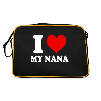 J’aime mon cœur de grand-mère Drôle Spirituel - Sac Retro - noir/or - Dos
