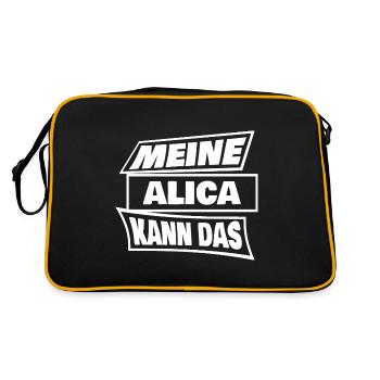 Cadeau pour Alica - Sac Retro - noir/or - Dos
