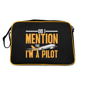 Did I Mention That I'm A Pilot 3 - Retro Tasche - Schwarz/Gold - Hinten