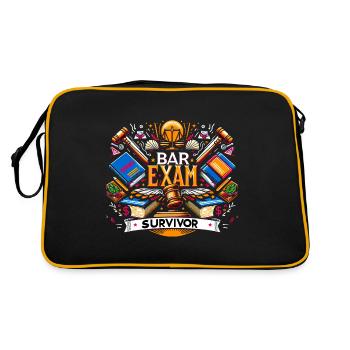 Bar Exam Survivor 17 - Retro Tasche - Schwarz/Gold - Hinten