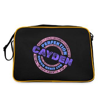 Cayden - Retro Bag - black/gold - Back