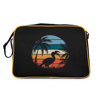 Nashornvogel - Retro Tasche - Schwarz/Gold - Hinten