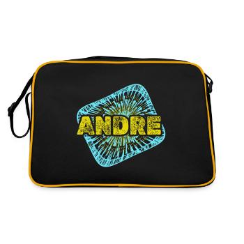 Gift for Andre - Retro Bag - black/gold - Back