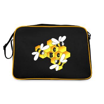 Miel, abeille, abeilles - Sac Retro - noir/or - Dos