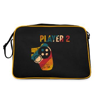 Player 2 Gamer partnerlook gift - Retro Bag - black/gold - Back