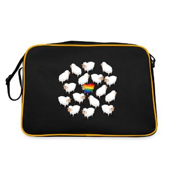 Rainbow Sheep - Retro Bag - black/gold - Back