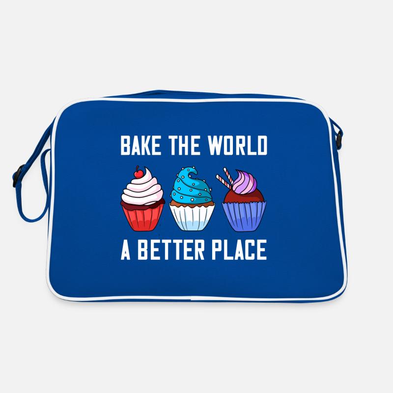 Cupcake Backen Bäckerei Bäcker Kuchen Retro Tasche