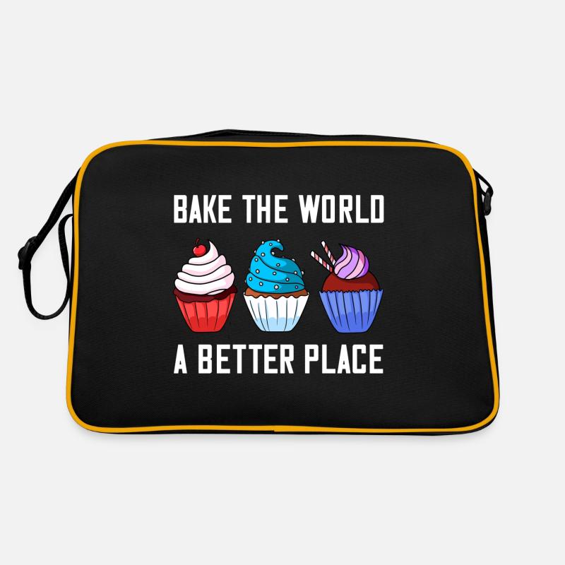 Cupcake Backen Bäckerei Bäcker Kuchen Retro Tasche