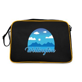Vacances de rêve Wellington en bleu - Sac Retro - noir/or - Dos