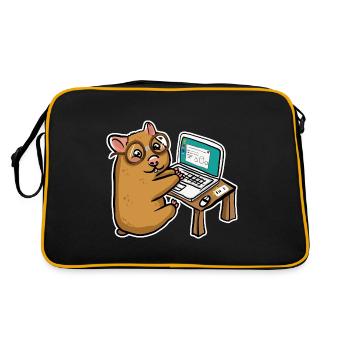 Hamster Geek - Retro Bag - black/gold - Back
