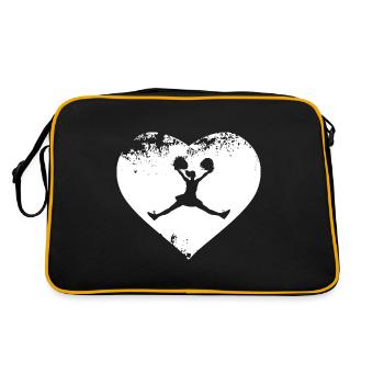 Cheerleading Cheerleader Cheerleaderin Cheer - Retro Tasche - Schwarz/Gold - Hinten