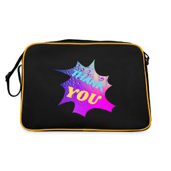 THANK YOU Je vous remercie - Sac Retro - noir/or - Dos