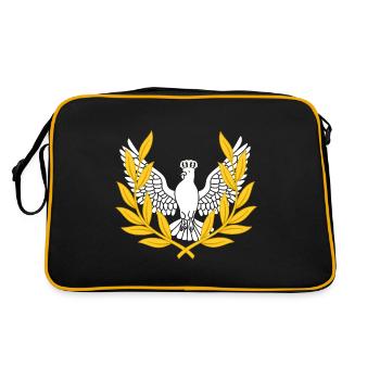 Dove of Peace Bird Laurel Crown King - Retro Bag - black/gold - Back
