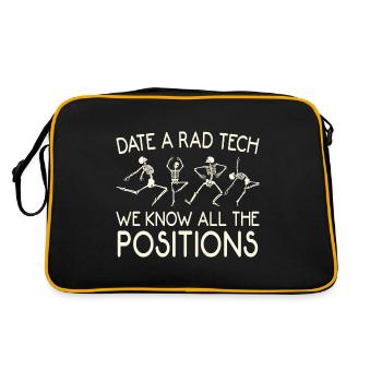 Date A Rad Tech Nous connaissons toutes les positions drôles - Sac Retro - noir/or - Dos